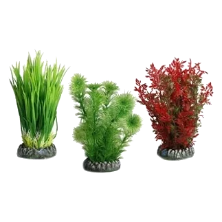 Pianta in plastica Sri Lanka assortita per acquario, S, 13 cm