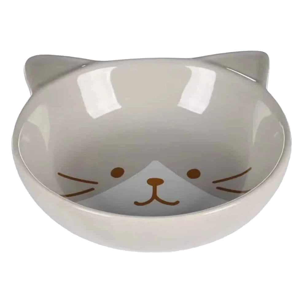 Ciotola in ceramica a forma di testa di gatto