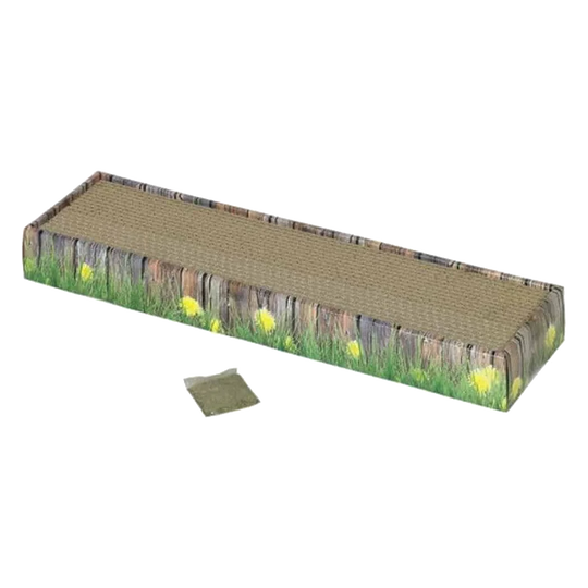 Tiragraffi piccolo in cartone per gatti, 48 × 12,5 × 5 cm