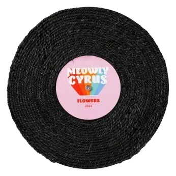 Tiragraffi girevole in sisal per gatti FuzzYard Record Cat Meowly Cyrus