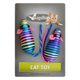 Topolini arcobaleno con campanellino per gatti, 7 cm, blister da 2