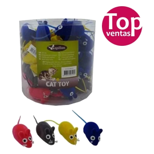 Topolino in vinile per gatti, 6 cm