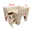 Refugios de madera maciza para hámster: puentes y casitas, casa con terraza