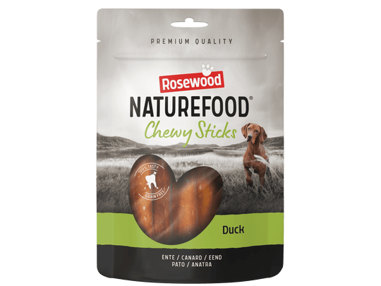 Rosewood Naturefood Chewy Sticks all’anatra per cani, busta 100 g