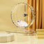 Rueda transparente con soporte y doble rodamiento para hámster, vista de detalle 2