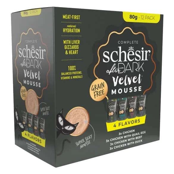 Schesir After Dark confezione mista Velvet mousse per gatti