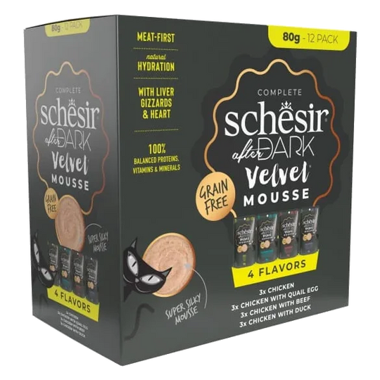 Schesir After Dark confezione mista Velvet mousse per gatti
