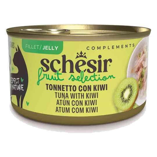 Cibo umido per gatti Schesir tonno con kiwi, 75 g