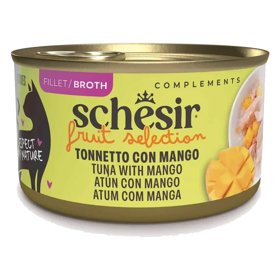 Cibo umido per gatti Schesir tonno con mango, 75 g