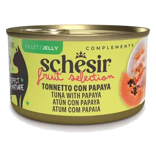 Cibo umido per gatti Schesir tonno con papaya, 75 g