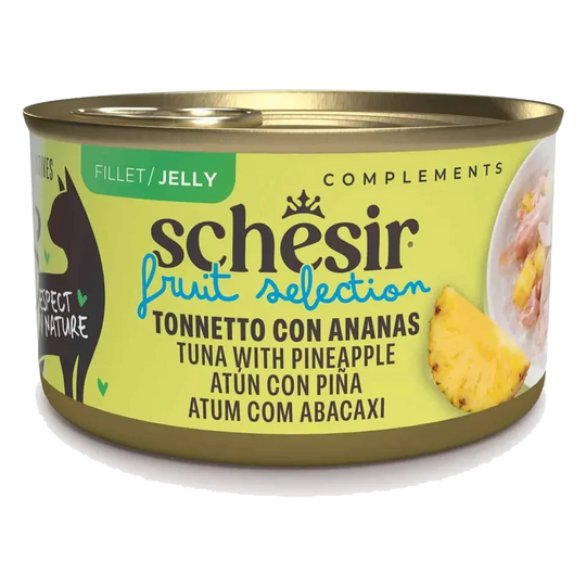Cibo umido per gatti Schesir tonno con ananas, 75 g
