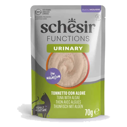 Cibo umido per gatti Schesir Functions Urinary tonno con alghe, 70 g