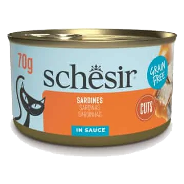 Cibo umido per gatti Schesir Grill in salsa sardine, 70 g