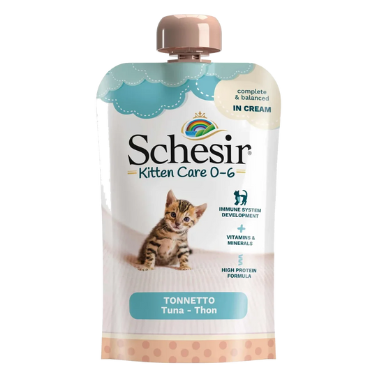 Cibo umido per gatti Schesir Crema kitten 0–6 mesi tonno, 150 g