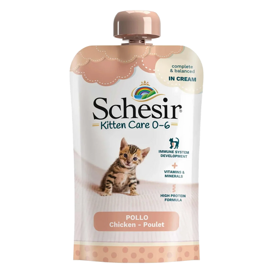 Cibo umido per gatti Schesir Crema kitten 0–6 mesi pollo, 150 g