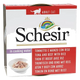 Cibo umido per gatti Schesir tonno e manzo con riso al naturale, lattina 85 g