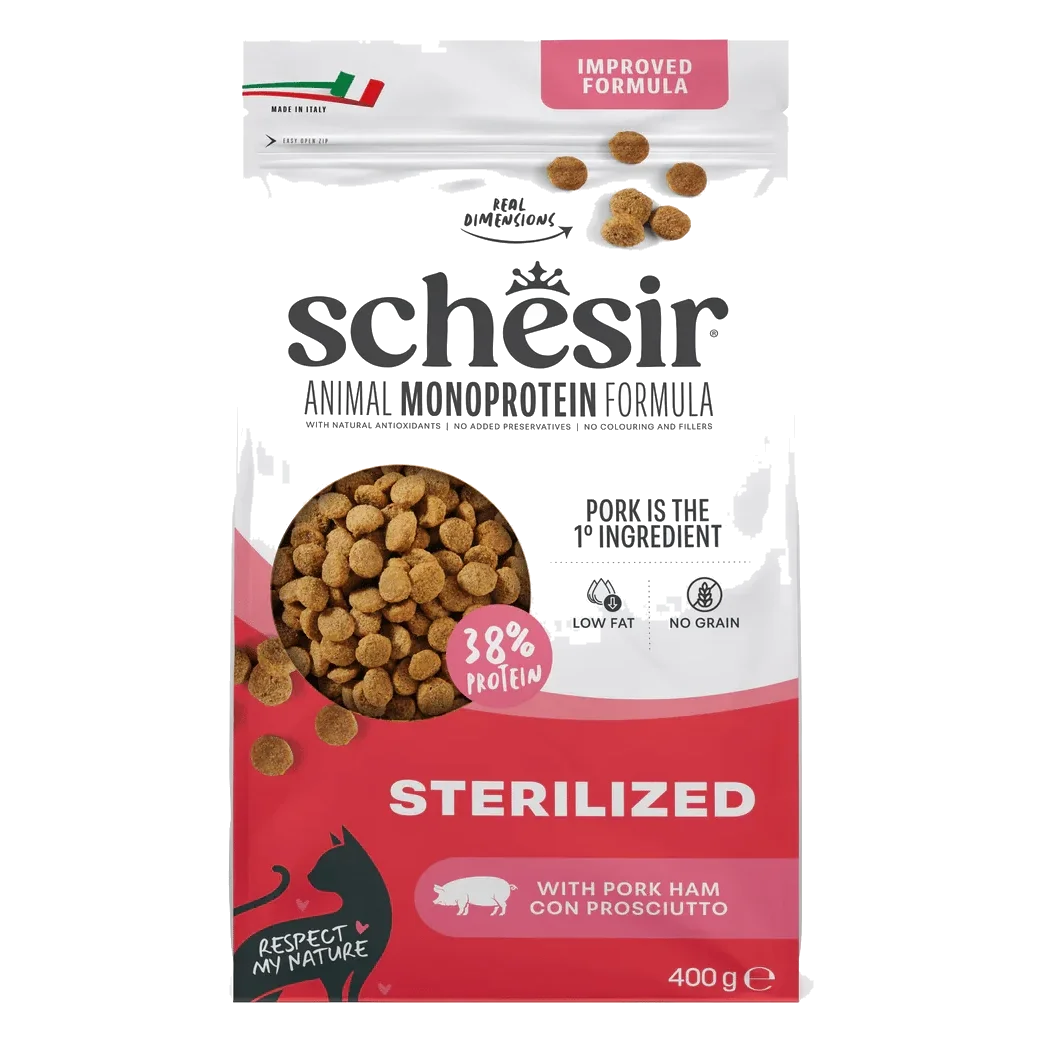 Crocchette per gatti Schesir Animal Protein Sterilizzato prosciutto, 400 g