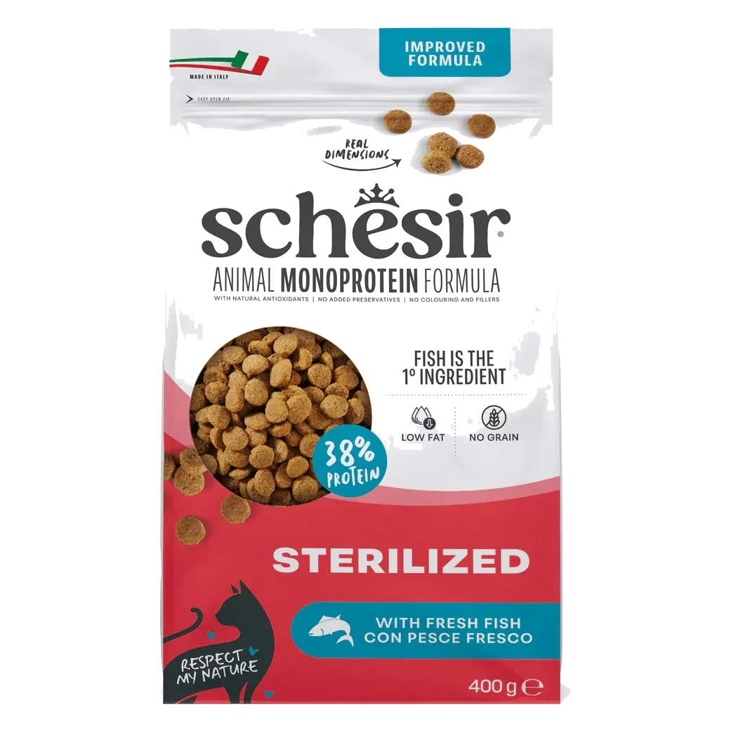 Crocchette per gatti Schesir Animal Protein Sterilizzato pesce, 400 g