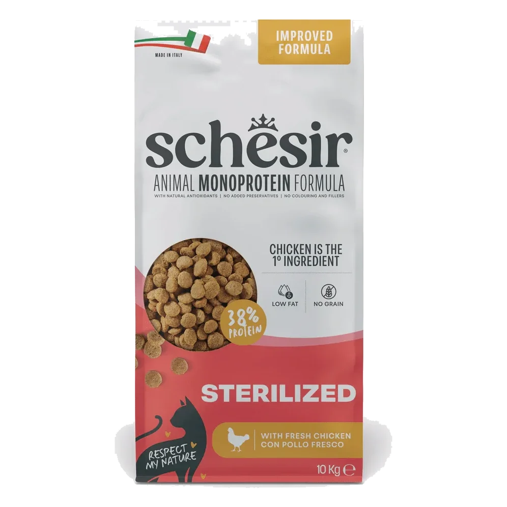 Crocchette per gatti Schesir Animal Protein Sterilizzato pollo, 10 kg