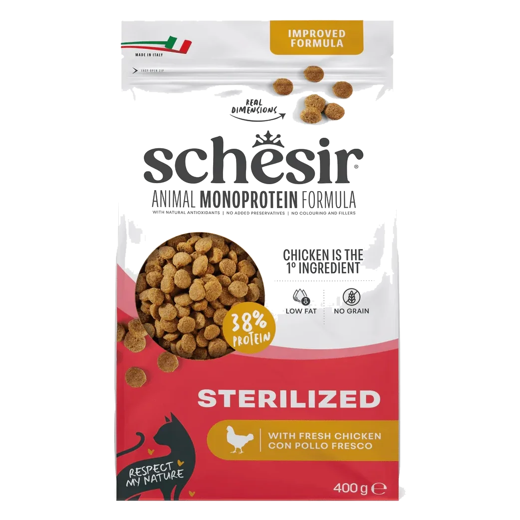 Crocchette per gatti Schesir Animal Protein Sterilizzato pollo, 400 g