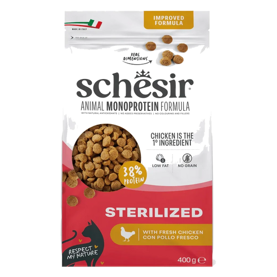 Crocchette per gatti Schesir Animal Protein Sterilizzato pollo, 400 g
