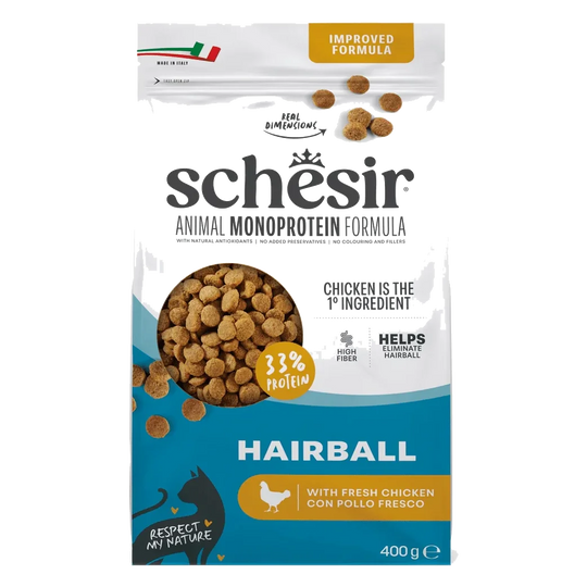 Crocchette per gatti Schesir Animal Protein Hairball, 400 g