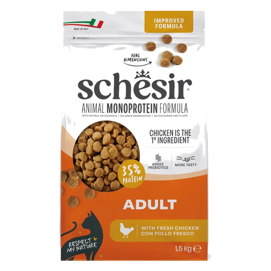 Crocchette per gatti Schesir Animal Protein Mantenimento pollo, 1,5 kg