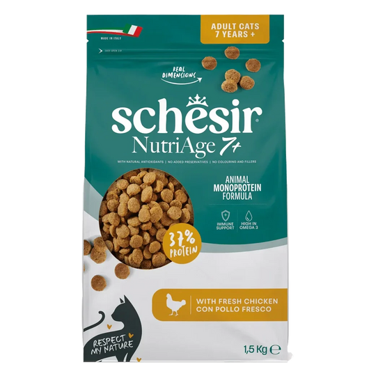 Crocchette per gatti Schesir Animal Protein Nutriage 7+, 1,5 kg