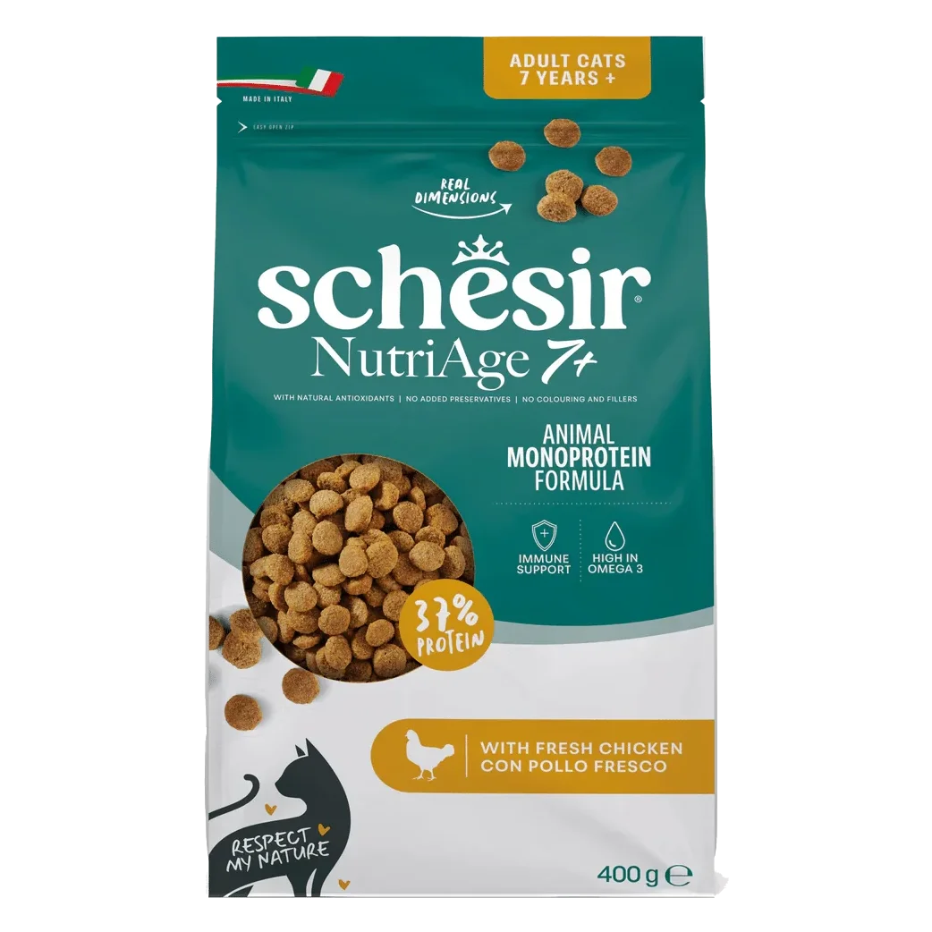 Crocchette per gatti Schesir Animal Protein Nutriage 7+, 400 g