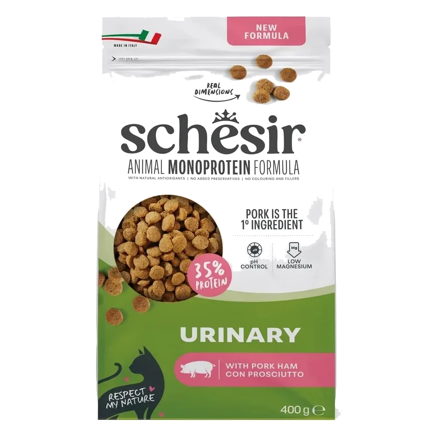 Crocchette per gatti Schesir Animal Protein Urinary prosciutto, 400 g
