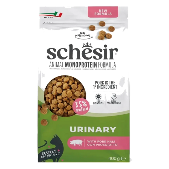Crocchette per gatti Schesir Animal Protein Urinary prosciutto, 400 g