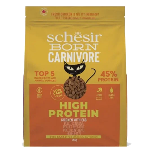 Crocchette per gatti Schesir Born Carnivore pollo con uovo, 255 g