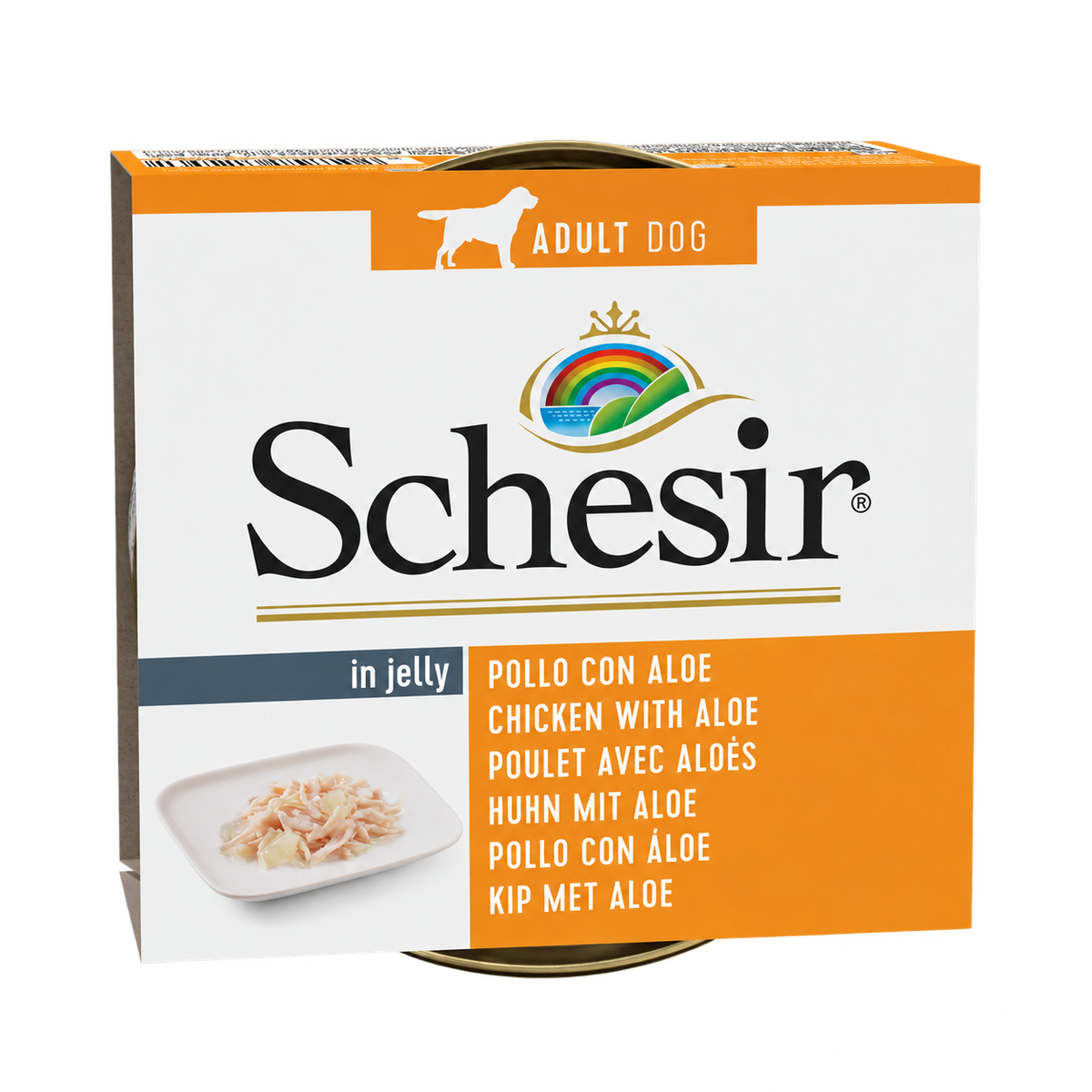 Schesir pollo e aloe per cani adulti, lattina 150 g