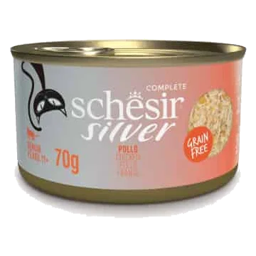 Cibo umido per gatti Schesir Silver filetti di pollo, 70 g