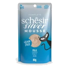 Cibo umido per gatti Schesir Silver mousse di pollo, busta 80 g
