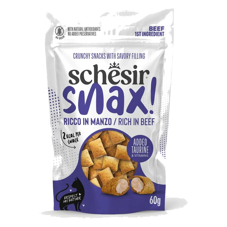 Schesir Snax snack manzo per gatti, 60 g