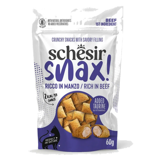 Schesir Snax snack manzo per gatti, 60 g