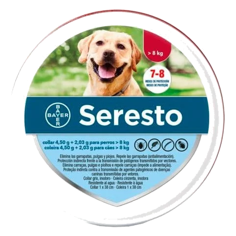 Collare antiparassitario cane Seresto Bayer, oltre 8 kg, in scatola