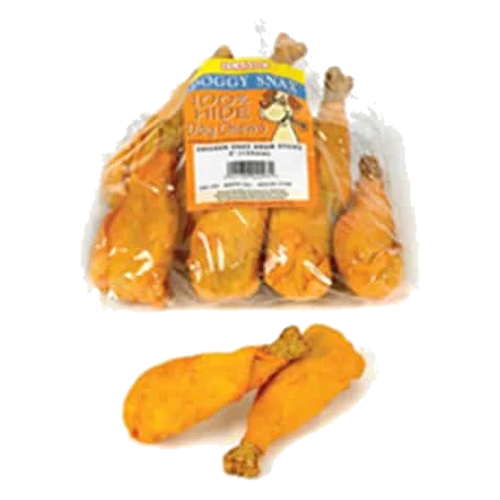 Snack per cani in pelle a forma di coscia di pollo, 10 pezzi