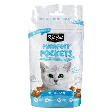 Snack per gatti Kit Cat Purrfect Pockets cura dentale 60 g