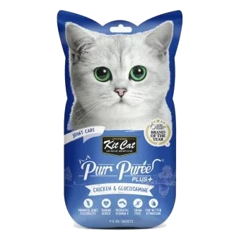 Snack per gatti Kit Cat PurrPuree Plus pollo articolazioni 60 g