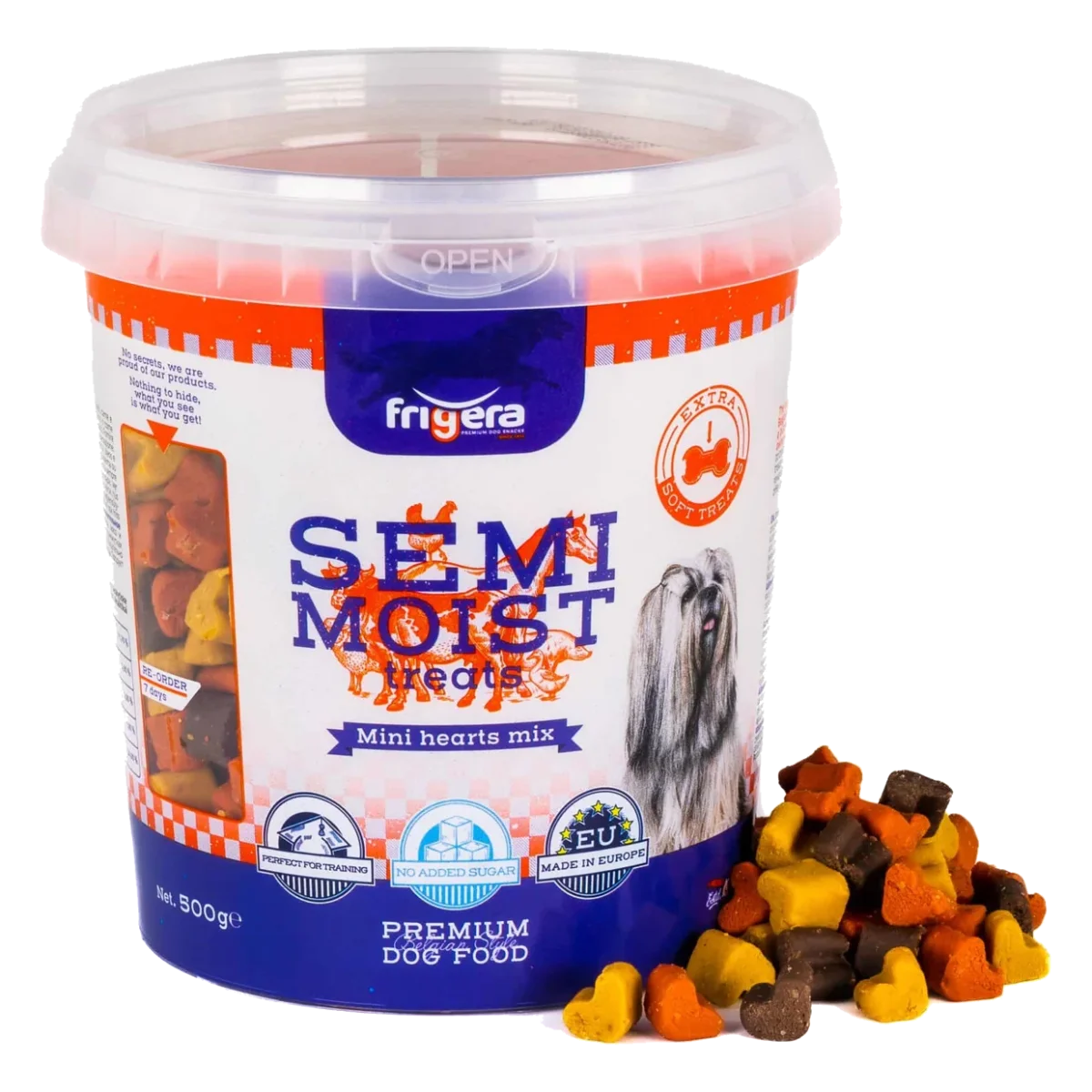 Snack semiumidi minicuori per cani, 500 g