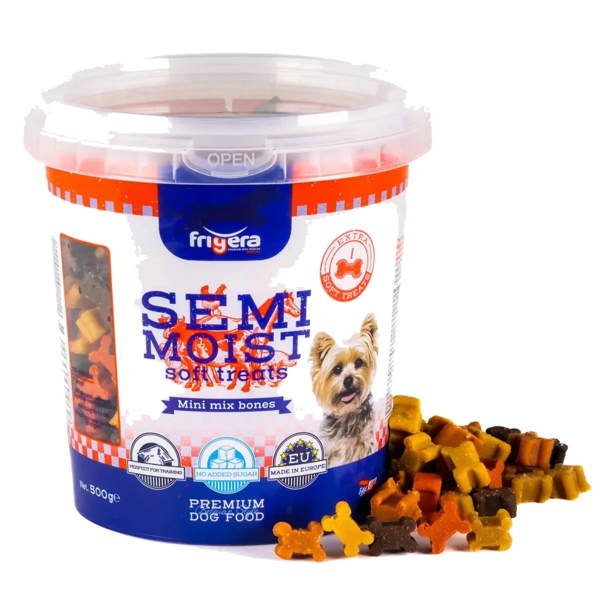 Snack semiumidi mini ossetti per cani, 165 g e 500 g