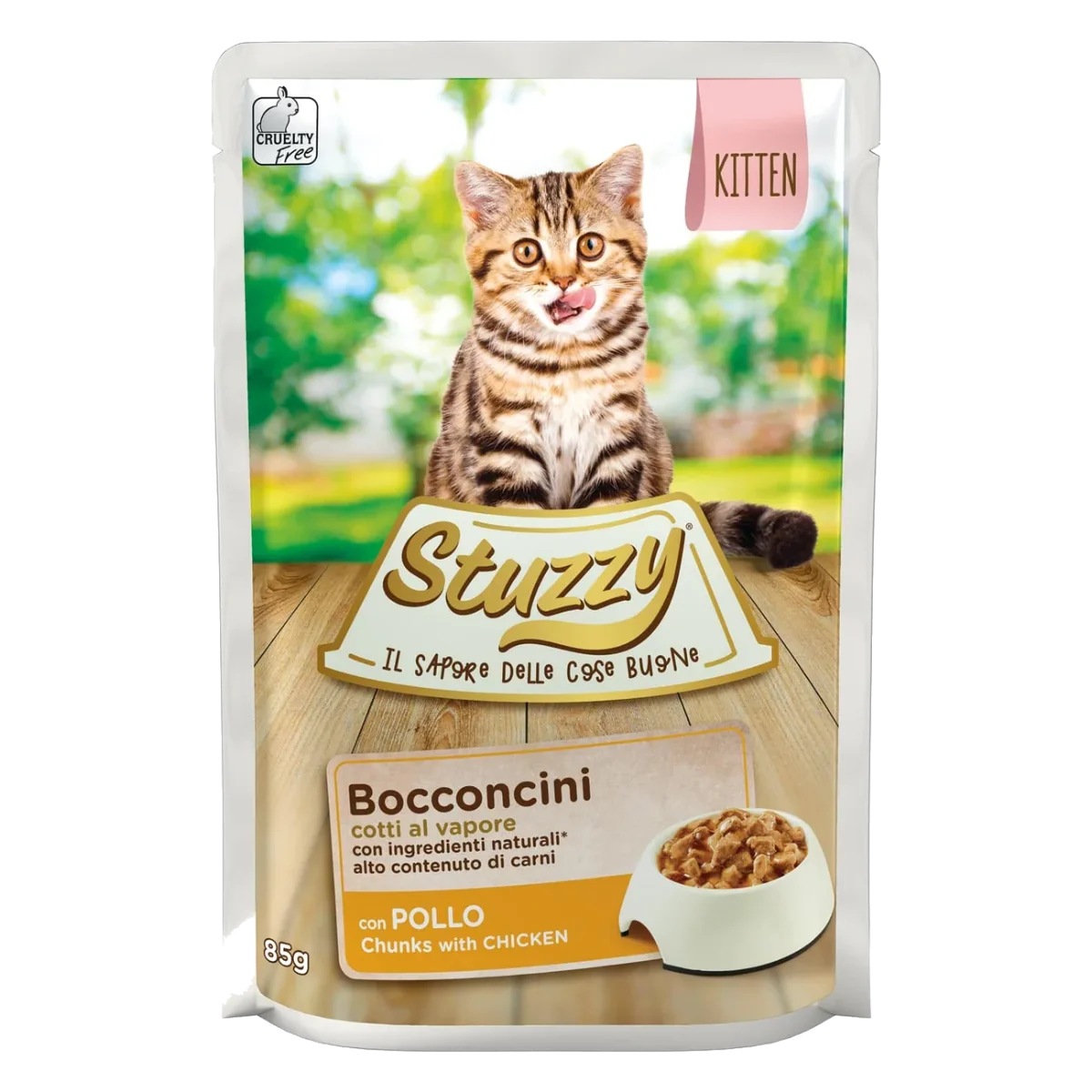 Cibo umido per gattini Stuzzy Cat pollo, busta 85 g