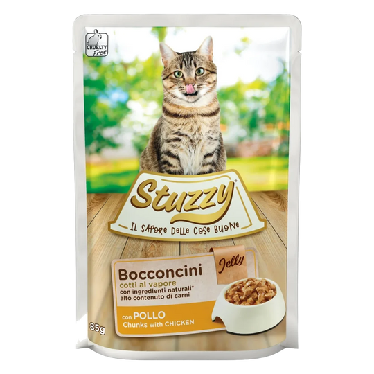 Cibo umido per gatti Stuzzy Cat pollo, busta 85 g