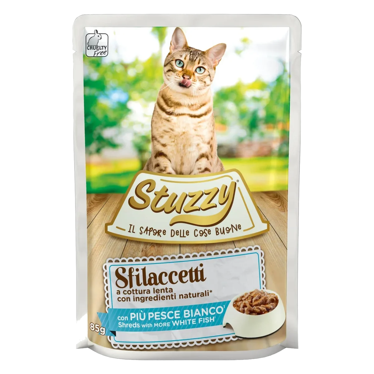 Cibo umido per gatti Stuzzy Cat Speciality pesce bianco, busta 85 g
