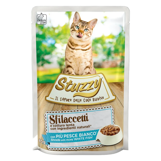 Cibo umido per gatti Stuzzy Cat Speciality pesce bianco, busta 85 g