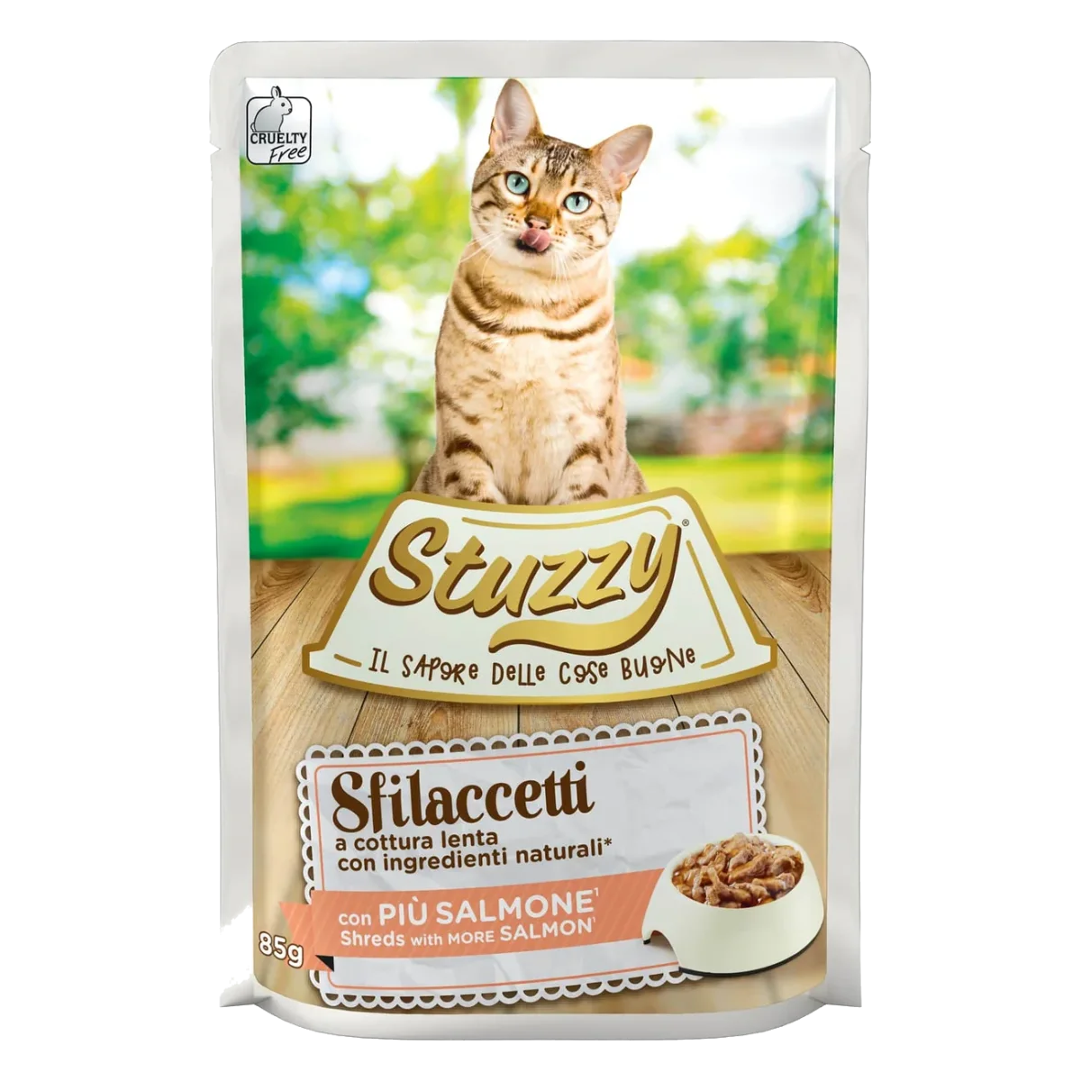 Cibo umido per gatti Stuzzy Cat Speciality salmone, busta 85 g