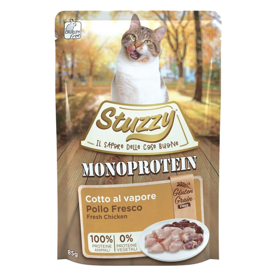 Cibo umido per gatti Stuzzy Grain Free Monoprotein pollo fresco, 85 g
