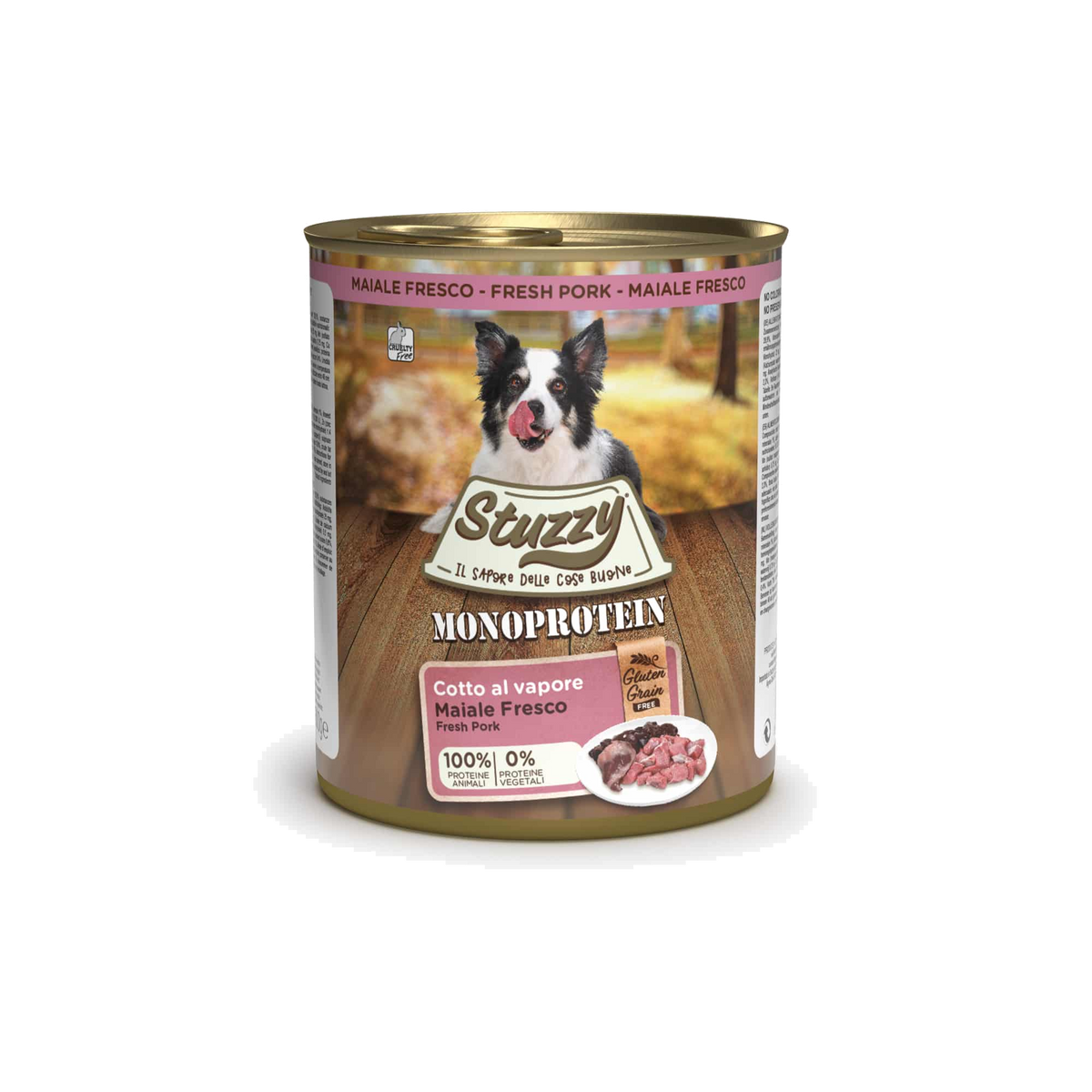 Cibo umido per cani Stuzzy Monoprotein maiale fresco